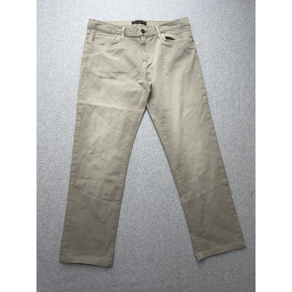 J Brand Tyler Jeans Mens‎ 36x31 Beige Light Wash Slim Straight Stretch Denim